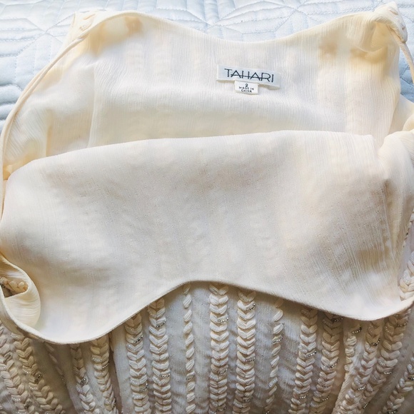 NWOT Silk Pearl-Silver Bead/Weave Camisole Tank - Picture 13 of 14